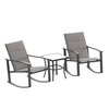 Flash Furniture Gray 3-Piece Rocking Chair and Side Table Set FV-FSC-2315-GRY-GG